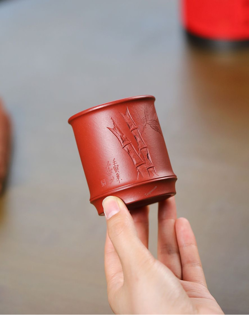 Yixing Duan Ni Chinese Calligraphy Tea Cup
