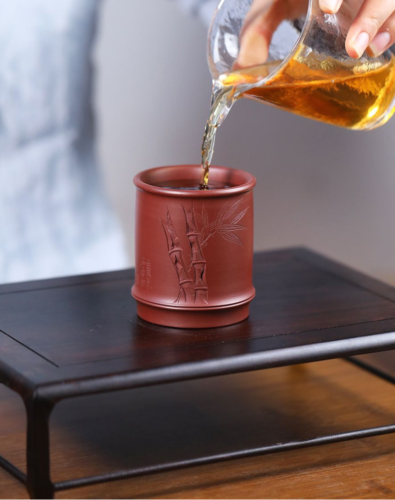 Yixing Duan Ni Chinese Calligraphy Tea Cup