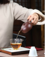  Classic Half-Moon-Shaped Purple Clay Tea Pot