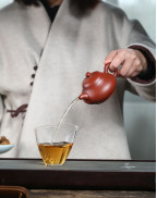 Elegant Da Hong Pao Red Clay Pear Tea Pot