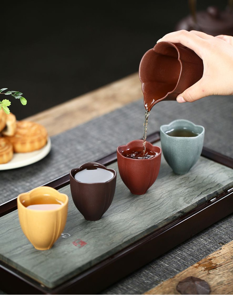 Lotus Petal Purple Clay Tea Fragrance-Smelling Cup