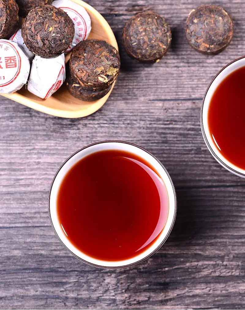 Meng Hai Nuomi Xiang (Glutinous rice fragrance) Mini Ripe Puerh Tuocha