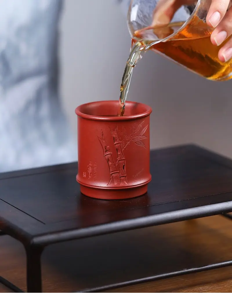 Yixing Duan Ni Chinese Calligraphy Tea Cup