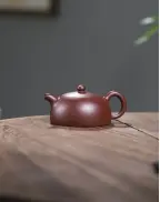  Classic Half-Moon-Shaped Purple Clay Tea Pot