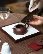  Classic Half-Moon-Shaped Purple Clay Tea Pot