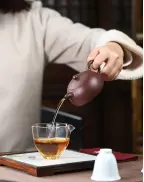  Classic Half-Moon-Shaped Purple Clay Tea Pot