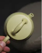 Small Green Clay Zi Sha Stone Pier Tea Pot