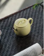 Small Green Clay Zi Sha Stone Pier Tea Pot