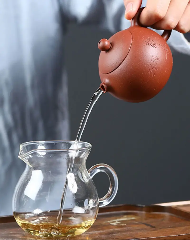 Happiness Puffer Purple Clay Xishi Tea Pot 