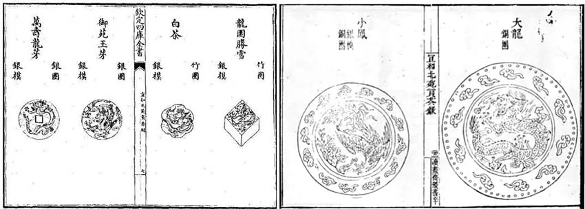 Patterns of silver molds recorded in ancient books